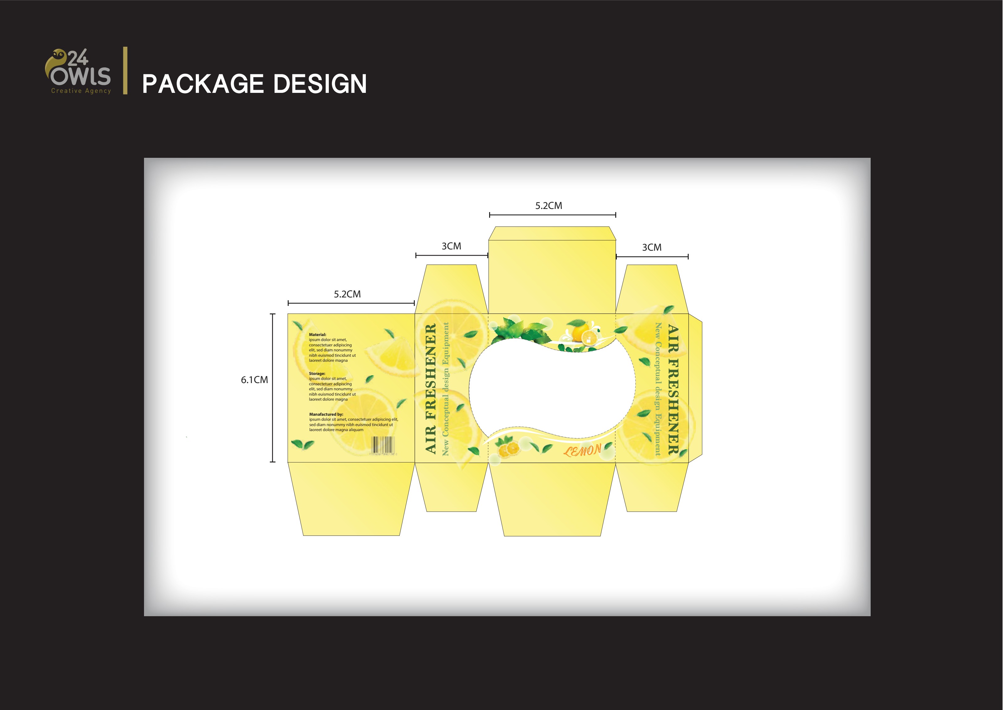 Air Freshener · Lemon | K-Tech Distribution · Myanmar Package Design by 24owlsGroup